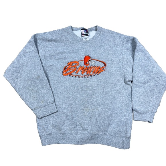 Pro Player Other - Vintage Cleveland Browns Sweatshirt Youth Medium Gray 90s Crewneck Embroidered *